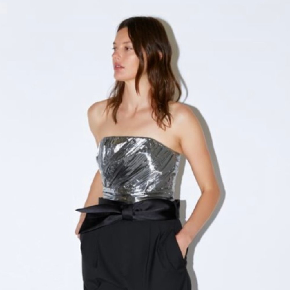 ZARA Pleated Top